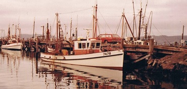 Peter's first wheelhouse on the fishing boat Tikianga